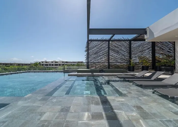 Lux 1br With Rooftop Pool, Spa, Gym, Kids Playroom Ferienhaus Tulum